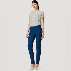 Ann Taylor LOFT Essential Teal Skinny Ankle Pants in Julie Fit Size 6